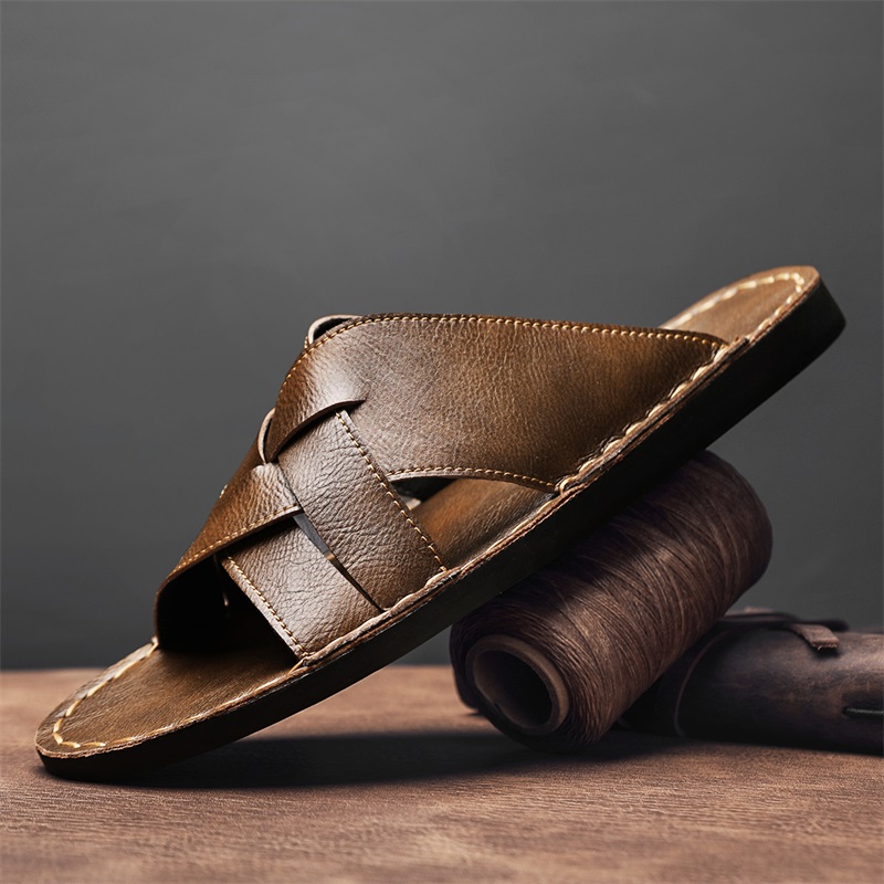 Flip Flop Leather Men - Sandal Pria Kulit Asli Modis Sandal