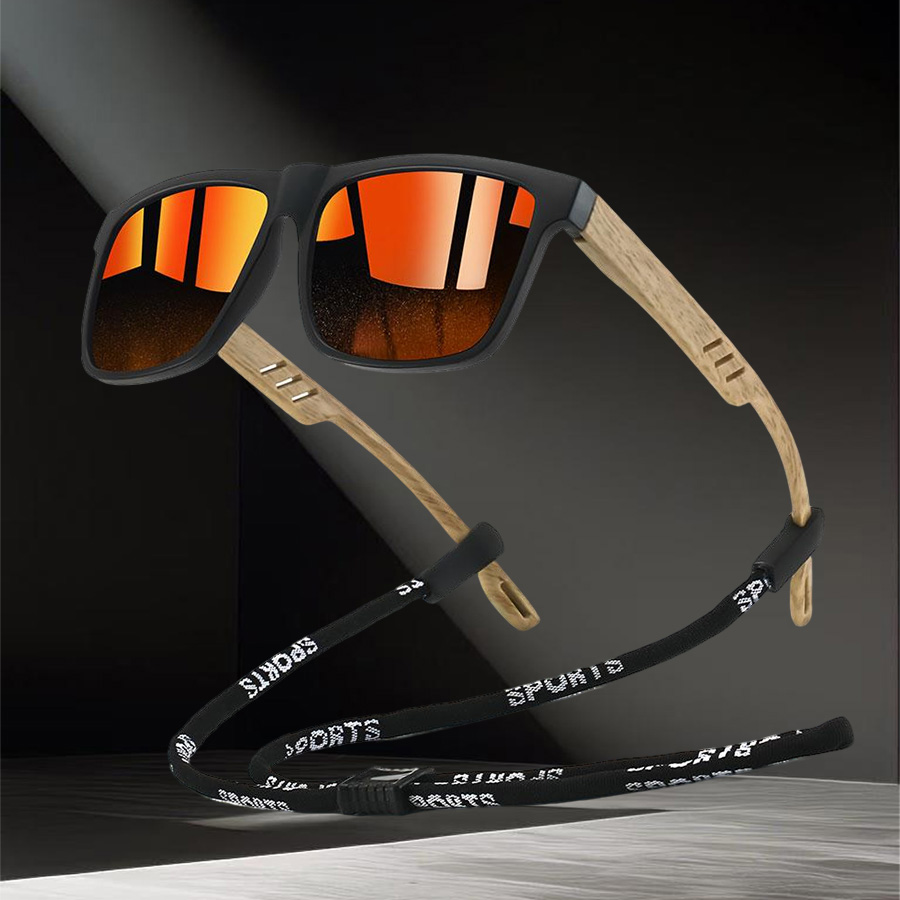 Sunglass Retainer Cord - Kacamata Fashion Square dengan Rantai Detail,