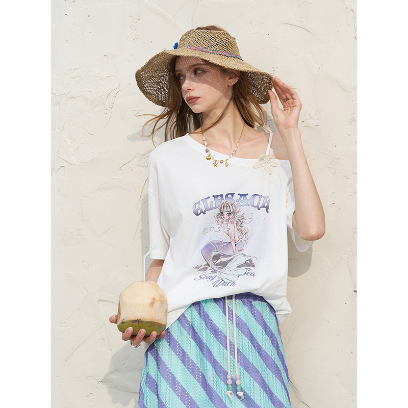 ELFSACK Set Kaos Putih Off Sho - Tee Graphic Print ulasan dan harga