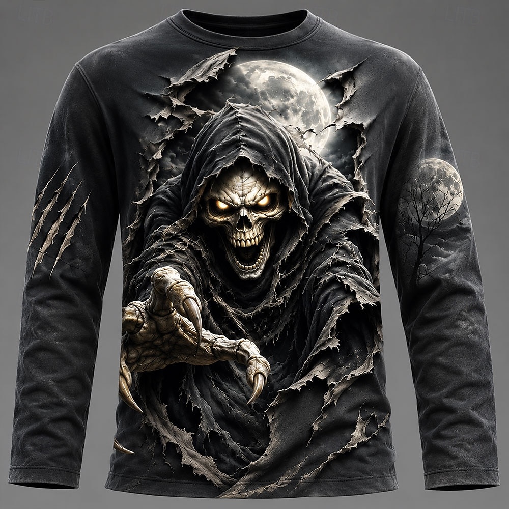 Kaos Pria Halloween dengan Gra - Tee Graphic Print ulasan dan harga