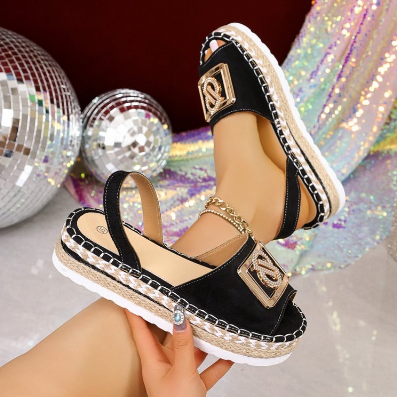 Sandal Espadrille Platform Wan - Espadrille Slip On ulasan dan harga