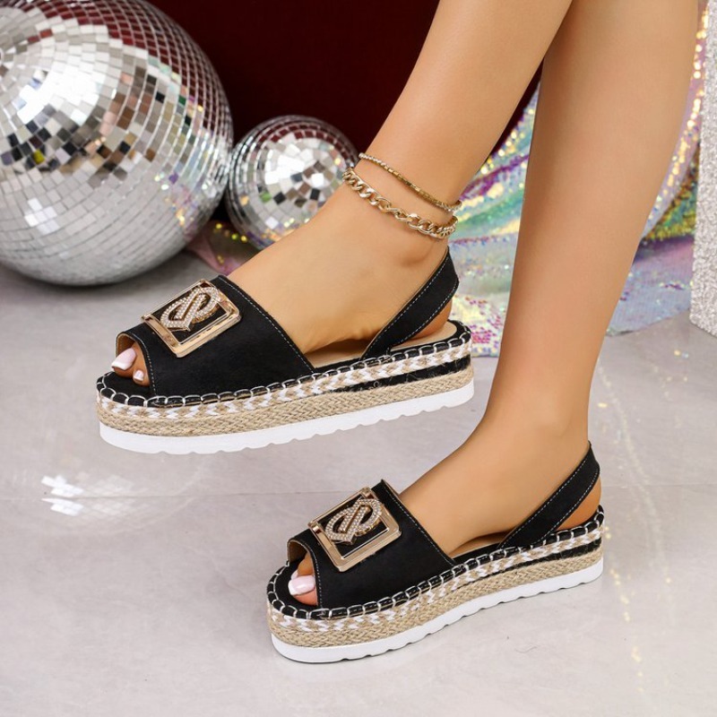 Sandal Espadrille Platform Wan - Espadrille Slip On ulasan dan harga