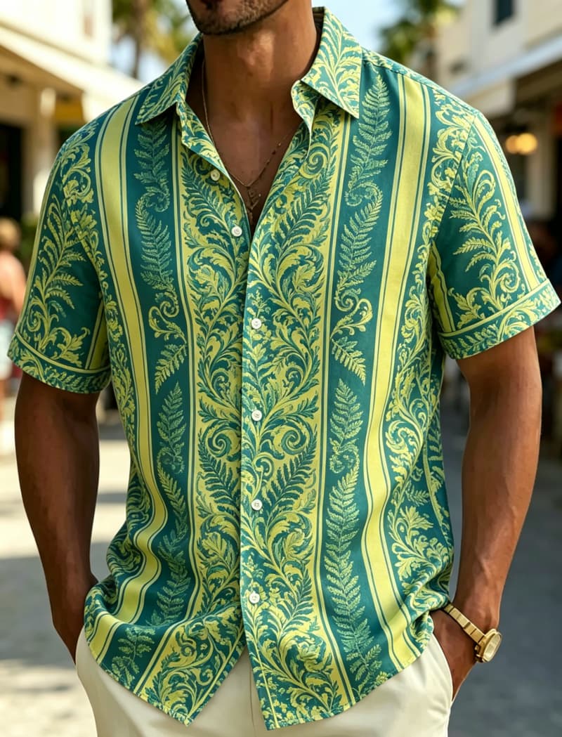 Kemeja Pria Lengan Pendek Kera - Resort Shirt Floral ulasan dan harga