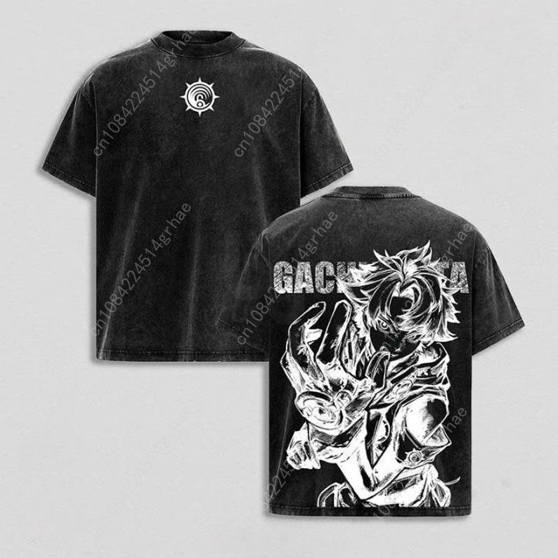 Gachiakuta Vintage Anime Washe - Tee Graphic Print ulasan dan harga